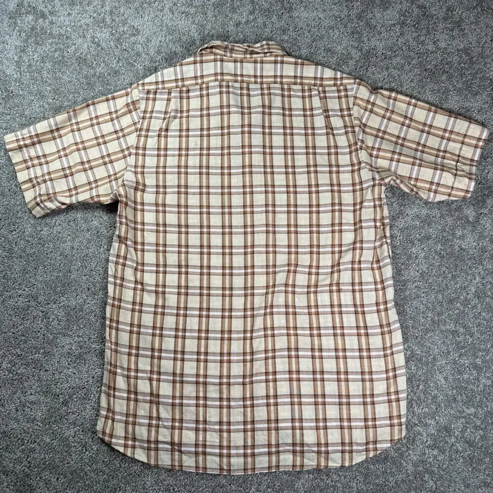 Tailored For Men Levi's Action Western‎ Cowboy Shirt Mens XL Tartan Plaid Check